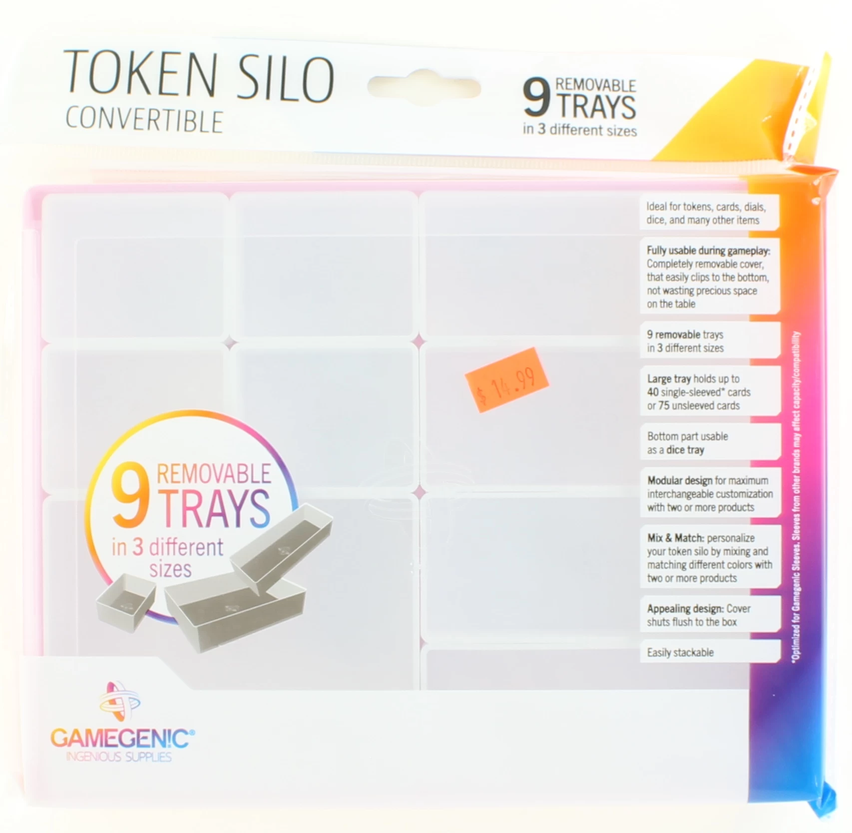 Gamegenic Token Silo Pink/White 3 Gamegenic Token Silo Pink/White