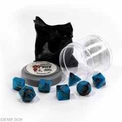 Pizza Dungeon Dual Dice: Blue & Black