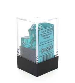 7-set Cube Mini Translucent Teal With White