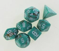 Chessex: Mini Dice Marble Oxi Copper White