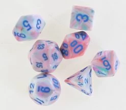 Chessex: Mini Dice Festive Pop Art With Blue