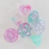 Chessex: Mini Dice Nebula Wisteria White -Toy Game Store CHX20545
