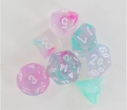 Chessex: Mini Dice Nebula Wisteria White