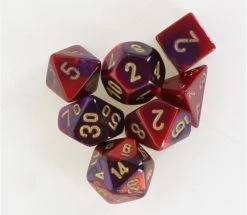 Chessex: Mini Dice Purple-Red With Gold
