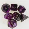 Chessex: Mini Dice Gemini Black-Purple With Gold -Toy Game Store CHX20640