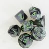 Chessex: Mini Dice Gemini Black-Gray With Green -Toy Game Store CHX20645