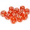 Translucent: 16mm D6 Orange (12) -Toy Game Store CHX23603