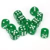 Translucent: 16mm D6 Green (12) -Toy Game Store CHX23605