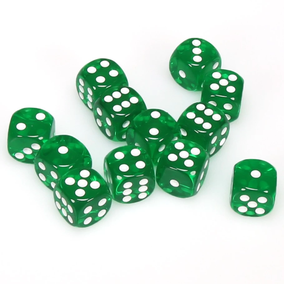 Translucent: 16mm D6 Green (12) 3 Translucent: 16mm D6 Green (12)