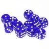 Translucent: 16mm D6 Blue (12) -Toy Game Store CHX23606