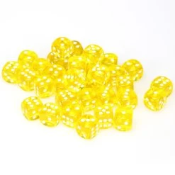Translucent: 12mm D6 Yellow/White (36)