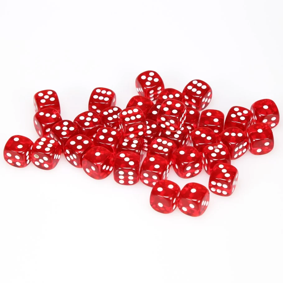 Translucent: 12mm D6 Red/White (36) 3 Translucent: 12mm D6 Red/White (36)