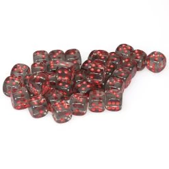 Translucent: 12mm D6 Smoke/Red (36)