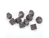 Opaque Poly D10 Dark Grey/Copper (10)