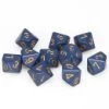 Opaque Poly D10 Dusty Blue/Copper (10) -Toy Game Store CHX25226
