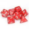 Opaque: Poly Set Red With White (7) -Toy Game Store CHX25404