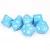 Opaque: Poly Set Lt Blue With White (7) 1 Opaque: Poly Set Lt Blue With White (7) -Toy Game Store CHX25416