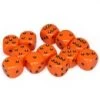 Opaque: 16mm D6 Orange With Black (12) 2 Opaque: 16mm D6 Orange With Black (12) -Toy Game Store CHX25603