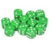 Opaque: 16mm D6 Green With White (12) 2 Opaque: 16mm D6 Green With White (12) -Toy Game Store CHX25605