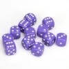 Opaque: 16mm D6 Purple With White (12) -Toy Game Store CHX25607