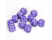 Opaque: 16mm D6 Purple With White (12)
