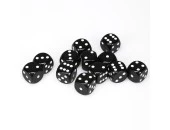 Opaque: 16mm D6 Black With White (12)