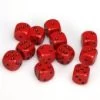 Opaque: 16mm D6 Red With Black (12)