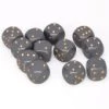 Opaque 16mm D6 Dark Grey/Copper (12) -Toy Game Store CHX25620