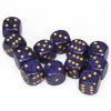 Speckled: 16mm Pip D6 Golden Cobalt (12) -Toy Game Store CHX25737