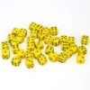 Opaque 12mm D6 Yellow/black -Toy Game Store CHX25802
