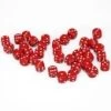 Opaque: 12mm D6 Red With White (36) -Toy Game Store CHX25804