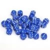 Opaque: 12mm D6 Blue With White (36) -Toy Game Store CHX25806