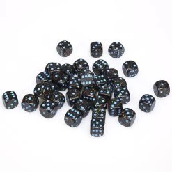 Speckled 12mm D6 Blue Stars (36)