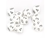 Opaque Poly D10 White/Black (10)