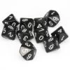 Opaque Poly D10 Black/White (10)