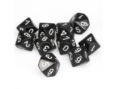 Opaque Poly D10 Black/White (10)