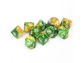 Gemini Poly D10 Gold Green/White (10)