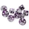Gemini 2 Poly D10 Purple Steel With White (10) -Toy Game Store CHX26232