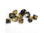Gemini Poly D10 Black Gold With Silver (10) 3 Gemini Poly D10 Black Gold With Silver (10)