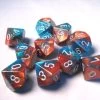 Gemini Poly D10 Copper Teal With Silver (10) 1 Gemini Poly D10 Copper Teal With Silver (10) -Toy Game Store CHX26253