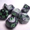 Gemini Poly -7 Black-Grey W/ Green (7) -Toy Game Store CHX26445