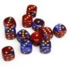 Gemini 2 16mm D6 Blue-Red With Golden (12) -Toy Game Store CHX26629