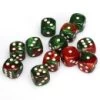 Gemini 2 16mm D6 Green-Red With White (12) -Toy Game Store CHX26631