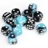 Gemini 16mm D6 Black-Shell W/ White (12) -Toy Game Store CHX26646