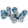 Gemini 16mm D6 Steel Teal With White (12) 1 Gemini 16mm D6 Steel Teal With White (12) -Toy Game Store CHX26656