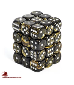 Gemini 12mm D6 Black Gold With Silver (36)