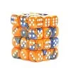 Gemini 12mm D6 Blue Orange With White (36) -Toy Game Store CHX26852