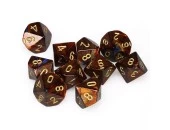 Scarab Poly D10 Blue Blood/Gold (10)