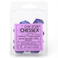 Lustrous Poly D10 Purple/Gold (10)