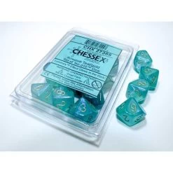 Borealis D10: Luminary Teal/Gold Numbers (10)